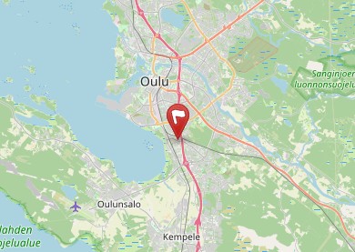 Map showing Kitron's location near Oulu, Finland